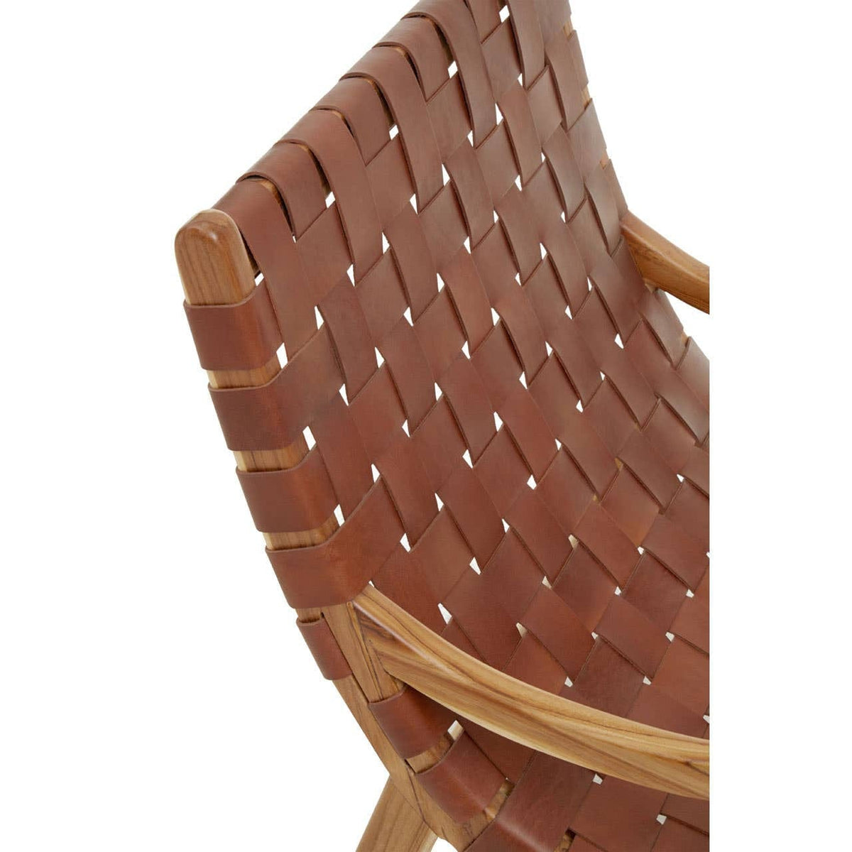 Hamilton Interiors Living Kendari Brown Woven Leather Chair House of Isabella UK