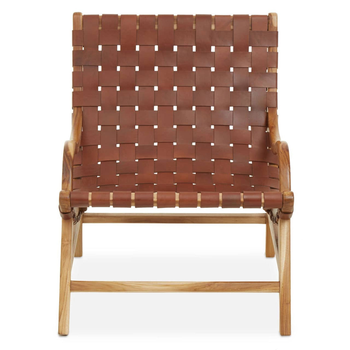 Hamilton Interiors Living Kendari Brown Woven Leather Chair House of Isabella UK