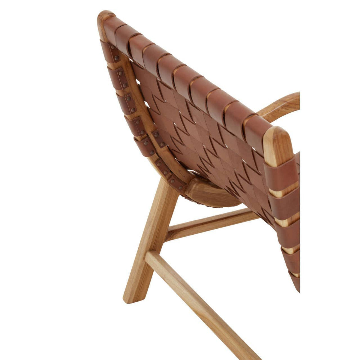 Hamilton Interiors Living Kendari Brown Woven Leather Chair House of Isabella UK