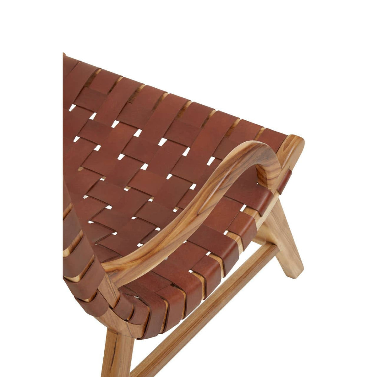 Hamilton Interiors Living Kendari Brown Woven Leather Chair House of Isabella UK