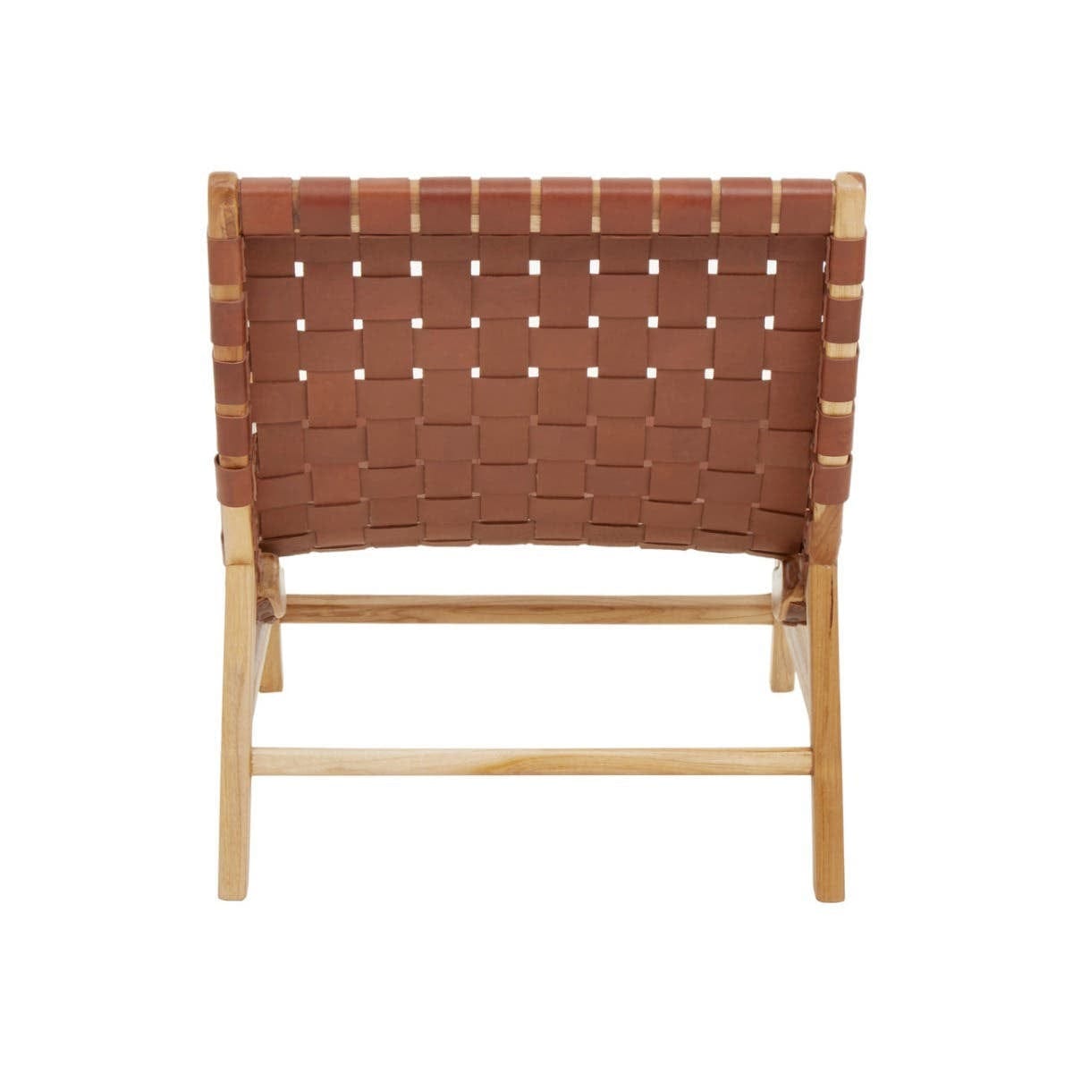 Hamilton Interiors Living Kendari Brown Woven Leather Chair House of Isabella UK
