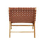 Hamilton Interiors Living Kendari Brown Woven Leather Chair House of Isabella UK