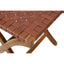 Hamilton Interiors Living Kendari Brown Woven Leather Stool House of Isabella UK
