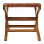 Hamilton Interiors Living Kendari Brown Woven Leather Stool House of Isabella UK