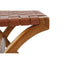 Hamilton Interiors Living Kendari Brown Woven Leather Stool House of Isabella UK
