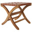 Hamilton Interiors Living Kendari Brown Woven Leather Stool House of Isabella UK