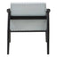 Hamilton Interiors Living Kendari Grey Leather Armchair with Black Teak Wood Frame House of Isabella UK
