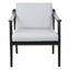 Hamilton Interiors Living Kendari Grey Leather Armchair with Black Teak Wood Frame House of Isabella UK