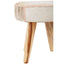 Hamilton Interiors Living Kendari Hair on Leather and Teak Stool House of Isabella UK