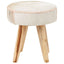 Hamilton Interiors Living Kendari Hair on Leather and Teak Stool House of Isabella UK
