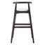 Hamilton Interiors Living Kendari White Leather And Black Teak Bar Chair House of Isabella UK
