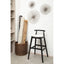 Hamilton Interiors Living Kendari White Leather And Black Teak Bar Chair House of Isabella UK