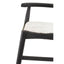 Hamilton Interiors Living Kendari White Leather And Black Teak Bar Chair House of Isabella UK