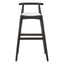 Hamilton Interiors Living Kendari White Leather And Black Teak Bar Chair House of Isabella UK