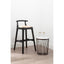 Hamilton Interiors Living Kendari White Leather And Black Teak Bar Chair House of Isabella UK