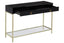 Hamilton Interiors Living Kensington Townhouse Black Mirror Console Table with Gold Frame House of Isabella UK