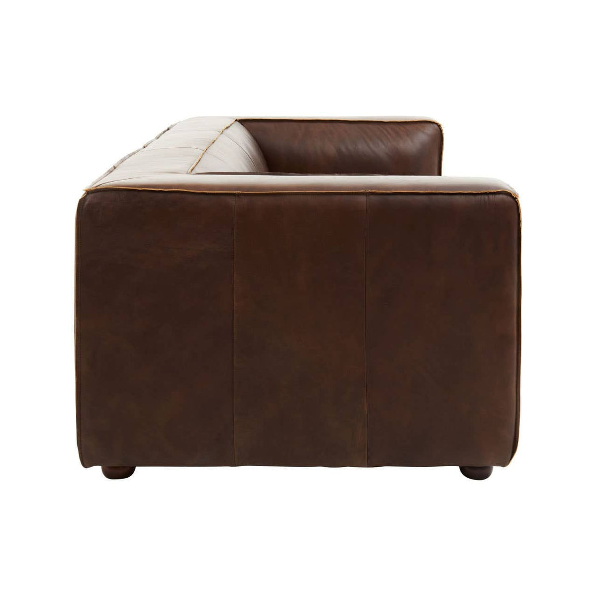 Hamilton Interiors Living King Three Seater Antique Brown Leather Sofa House of Isabella UK