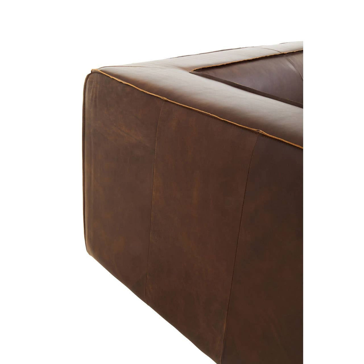 Hamilton Interiors Living King Three Seater Antique Brown Leather Sofa House of Isabella UK