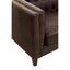 Hamilton Interiors Living King Three Seater Dark Brown Leather Modern Chesterfield Sofa House of Isabella UK