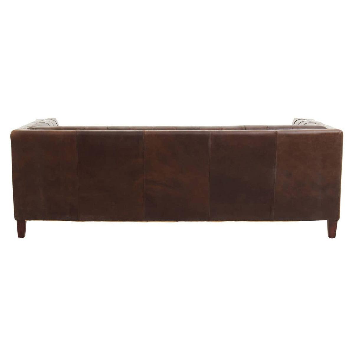 Hamilton Interiors Living King Three Seater Dark Brown Leather Modern Chesterfield Sofa House of Isabella UK