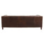 Hamilton Interiors Living King Three Seater Dark Brown Leather Modern Chesterfield Sofa House of Isabella UK