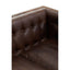 Hamilton Interiors Living King Three Seater Dark Brown Leather Modern Chesterfield Sofa House of Isabella UK