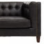 Hamilton Interiors Living King Three Seater Modern Chesterfield Black Leather Sofa House of Isabella UK