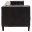 Hamilton Interiors Living King Three Seater Modern Chesterfield Black Leather Sofa House of Isabella UK