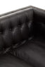 Hamilton Interiors Living King Three Seater Modern Chesterfield Black Leather Sofa House of Isabella UK