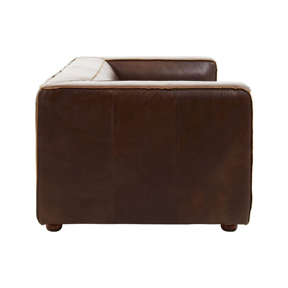 Hamilton Interiors Living King Two Seater Antique Brown Leather Sofa House of Isabella UK