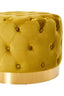 Hamilton Interiors Living Loretta Pistachio Velvet Stool With Matte Gold Finish Base House of Isabella UK