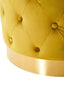 Hamilton Interiors Living Loretta Pistachio Velvet Stool With Matte Gold Finish Base House of Isabella UK