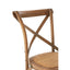 Hamilton Interiors Living Lyon Grey Oak Wood And Rattan Cross Back Dining Chair House of Isabella UK