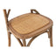 Hamilton Interiors Living Lyon Grey Oak Wood And Rattan Cross Back Dining Chair House of Isabella UK