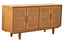Hamilton Interiors Living Lyon Rattan and Oak Wood 4 Door Sideboard House of Isabella UK