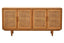 Hamilton Interiors Living Lyon Rattan and Oak Wood 4 Door Sideboard House of Isabella UK