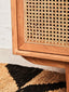 Hamilton Interiors Living Lyon Rattan and Oak Wood 4 Door Sideboard House of Isabella UK