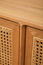 Hamilton Interiors Living Lyon Rattan and Oak Wood 4 Door Sideboard House of Isabella UK