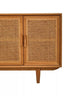 Hamilton Interiors Living Lyon Rattan and Oak Wood 4 Door Sideboard House of Isabella UK