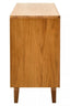 Hamilton Interiors Living Lyon Rattan and Oak Wood 4 Door Sideboard House of Isabella UK