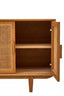 Hamilton Interiors Living Lyon Rattan and Oak Wood 4 Door Sideboard House of Isabella UK