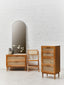 Hamilton Interiors Living Lyon Rattan and Oak Wood Chest of Four Drawers House of Isabella UK