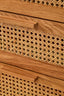Hamilton Interiors Living Lyon Rattan and Oak Wood Chest of Four Drawers House of Isabella UK