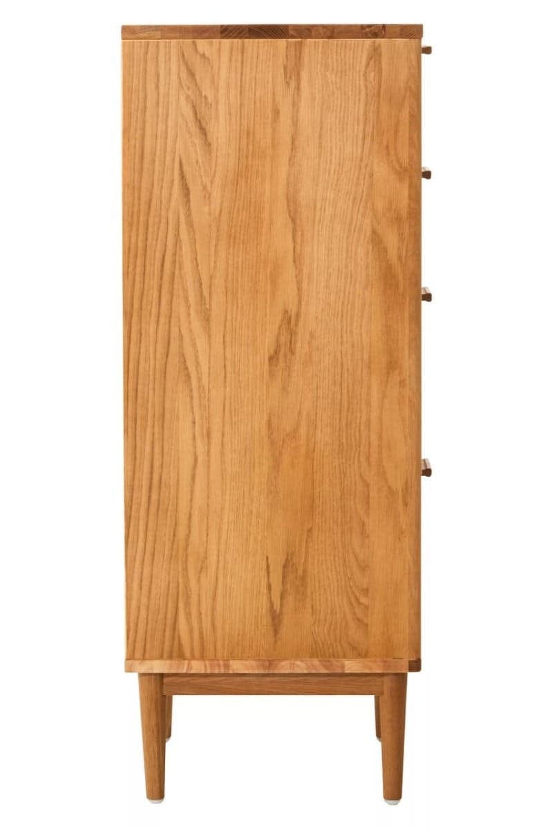 Hamilton Interiors Living Lyon Rattan and Oak Wood Chest of Four Drawers House of Isabella UK