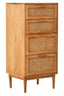 Hamilton Interiors Living Lyon Rattan and Oak Wood Chest of Four Drawers House of Isabella UK