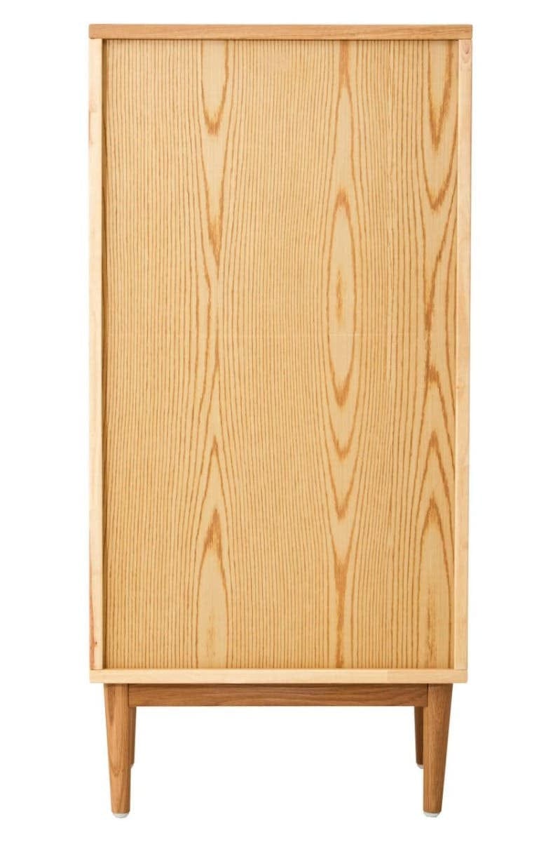 Hamilton Interiors Living Lyon Rattan and Oak Wood Chest of Four Drawers House of Isabella UK