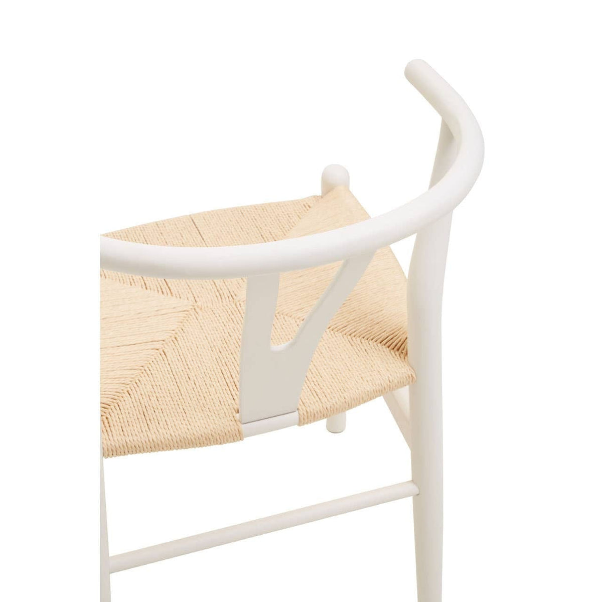 Hamilton Interiors Living Lyon Wishbone Antique White Chair House of Isabella UK