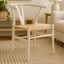 Hamilton Interiors Living Lyon Wishbone Antique White Chair House of Isabella UK