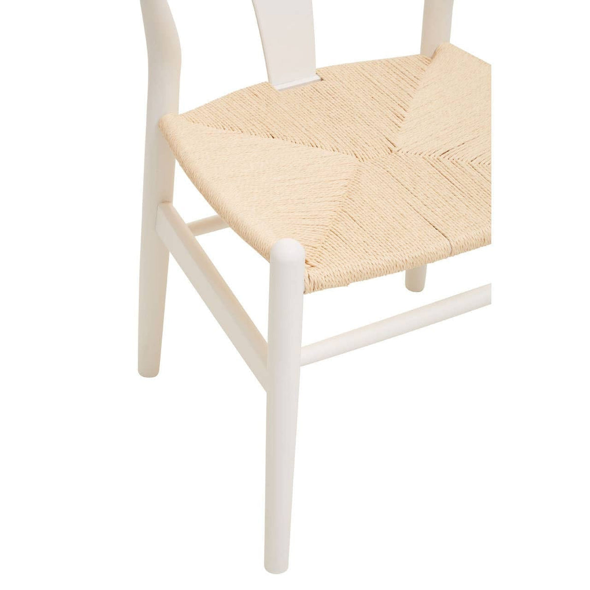 Hamilton Interiors Living Lyon Wishbone Antique White Chair House of Isabella UK