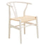 Hamilton Interiors Living Lyon Wishbone Antique White Chair House of Isabella UK